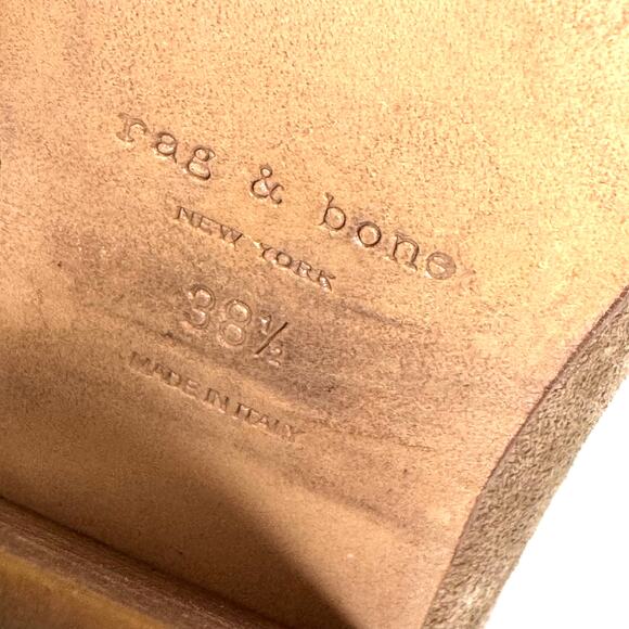RAG & BONE Harrow Bootie Women's 8 Tan‎ Suede Leather Boho Edgy Festival Concert - Picture 9 of 11